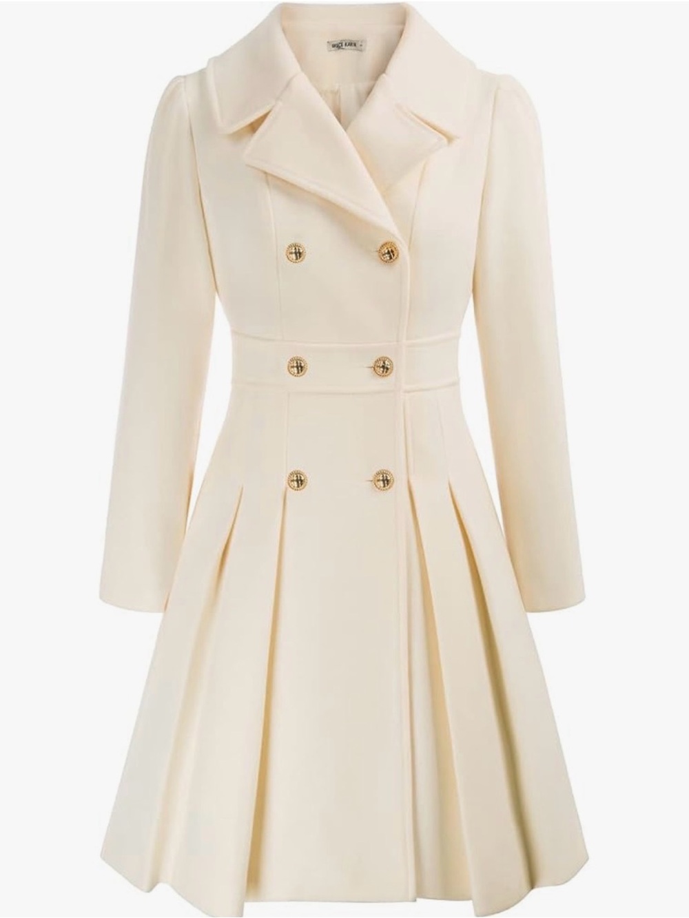 GRACE KARIN Women's Trench Coat Double Breasted Thick A Line Pea Coats